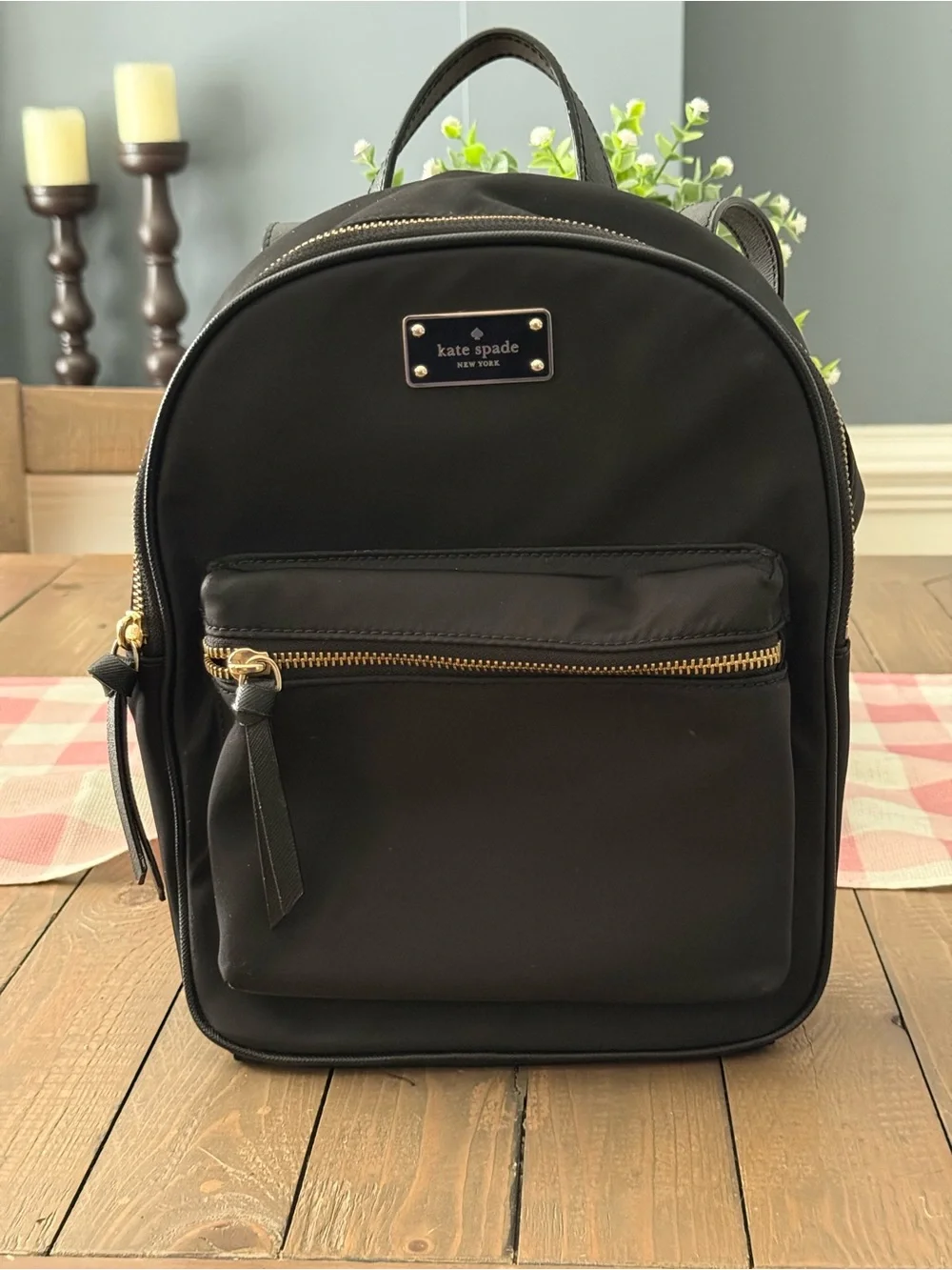 Kate Spade Wilson Road Bradley backpack in black nylon